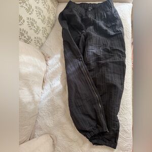 Athleta Black Joggers with Side Zip